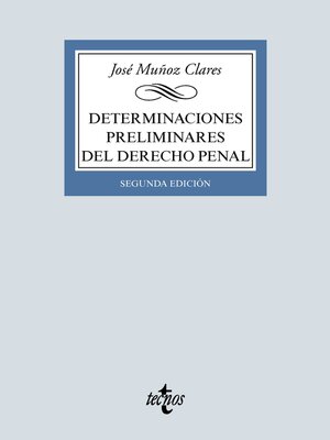 cover image of Determinaciones preliminares del Derecho penal